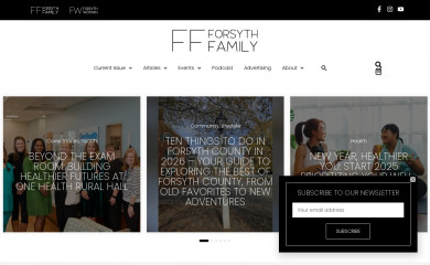 forsythfamilymagazine.com screenshot