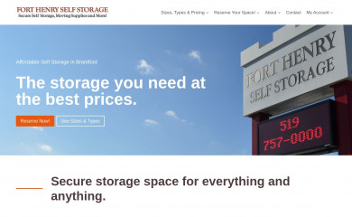 forthenryselfstorage.com screenshot
