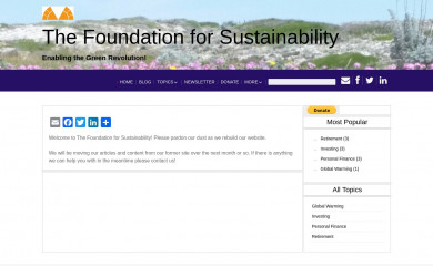 foundationforsustainability.org screenshot