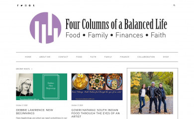fourcolumnsofabalancedlife.com screenshot