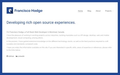 franciscohodge.com screenshot