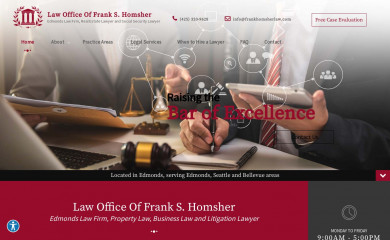 frankhomsherlaw.com screenshot