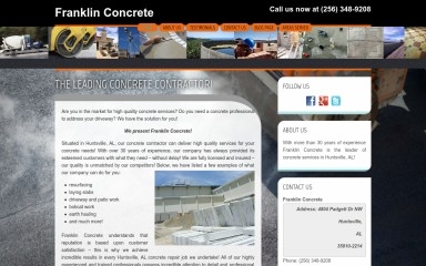franklin-concrete.com screenshot