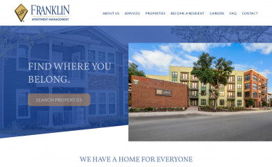 franklinapartmentmanagement.com screenshot