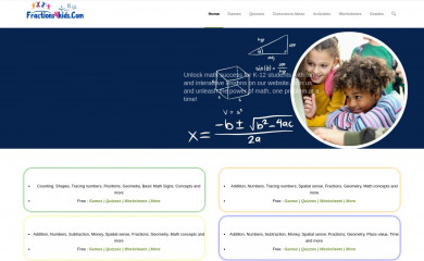 fractions4kids.com screenshot