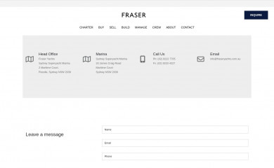 fraseryachts.com.au screenshot