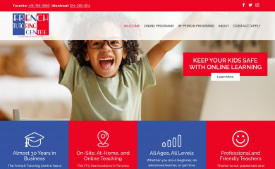 frenchtutoringcentre.com screenshot