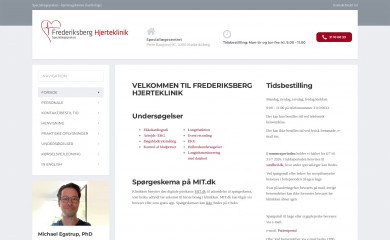frederiksberghjerteklinik.dk screenshot