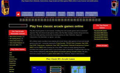 free80sarcade.com screenshot