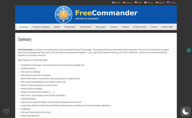 freecommander.com screenshot