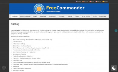 freecommander.com screenshot