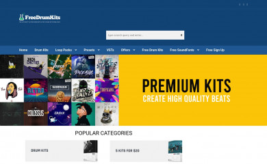 freedrumkits.net screenshot