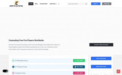 freefirecommunity.com screenshot