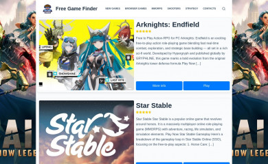 freegamefinder.com screenshot