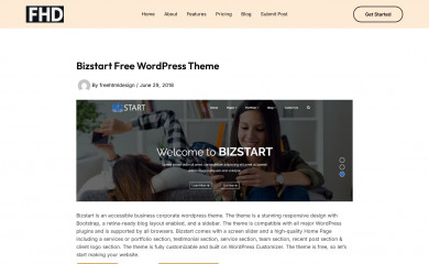 http://freehtmldesigns.com/bizstart-free-wordpress-theme/ screenshot