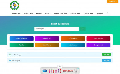 freejobsintelugu.com screenshot
