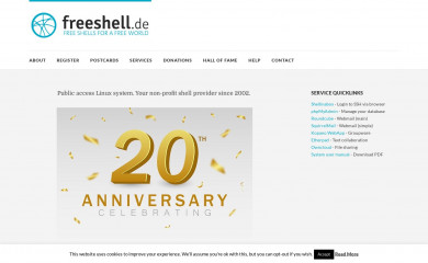 freeshell.de screenshot