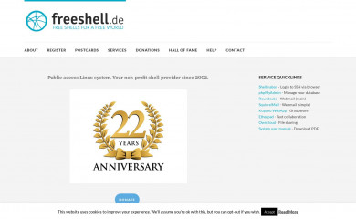 freeshell.de screenshot