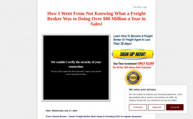freightbrokerbootcamp.com screenshot