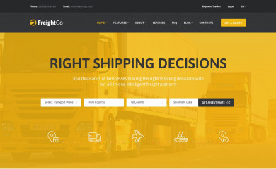 http://freightco.themerex.net/ screenshot