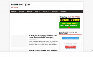 freshgovtjobs.in screenshot