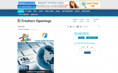 freshersopenings.in screenshot