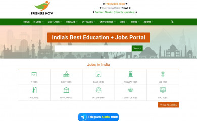 freshersnow.com screenshot