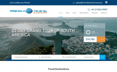 friendlytravel.com.au screenshot