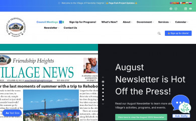 friendshipheightsmd.gov screenshot