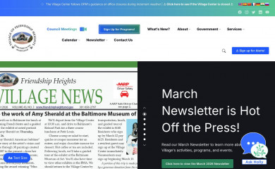 friendshipheightsmd.gov screenshot