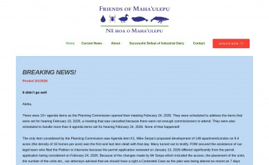 friendsofmahaulepu.org screenshot
