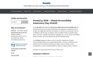fronta11y.org screenshot
