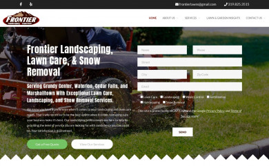 frontierlawns.com screenshot