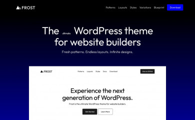 https://frostwp.com/ screenshot