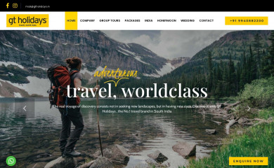 gtholidays.in screenshot