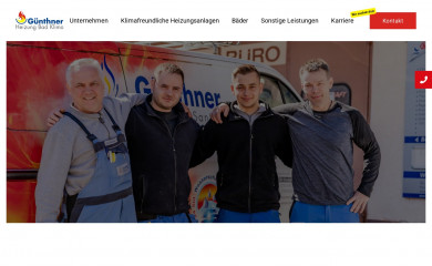 guenthner-heizung.de screenshot