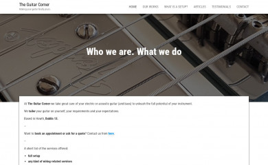 guitarcorner.ie screenshot
