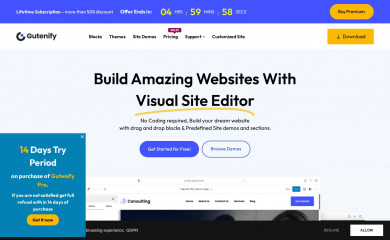 gutenify.com screenshot