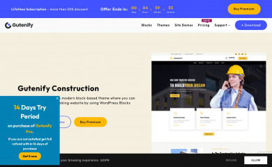 Gutenify Construction screenshot