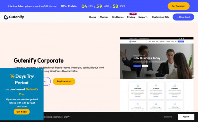 Gutenify Corporate screenshot