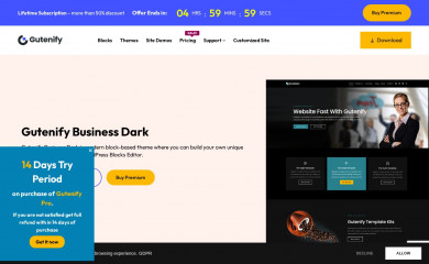 Gutenify Business Dark screenshot