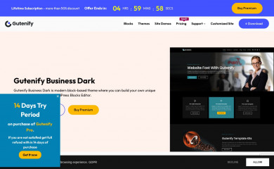Gutenify Business Dark screenshot