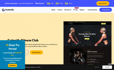 Gutenify Fitness Club screenshot