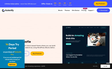 https://gutenify.com/themes/gutenify-hustle screenshot