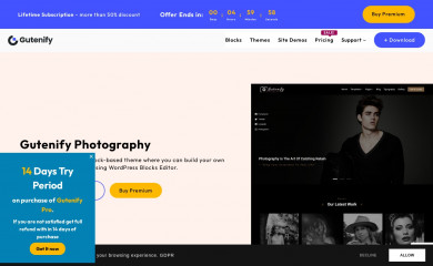 https://gutenify.com/themes/gutenify-photography screenshot
