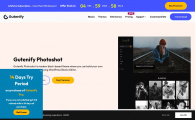 Gutenify Photoshot screenshot