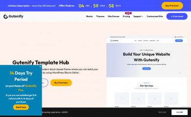 https://gutenify.com/themes/gutenify-template-hub screenshot