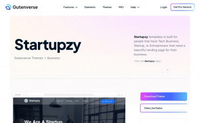 https://gutenverse.com/startupzy-theme screenshot