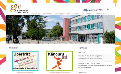 gymnasium-wertingen.de screenshot