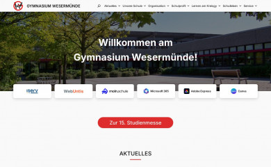 gymnasium-wesermuende.de screenshot
